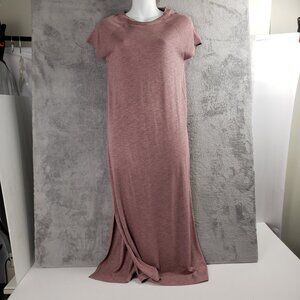 Madewell XXS Dusty Heather Rose Pink Mauve Stretch T-Shirt Dress Womens Knit